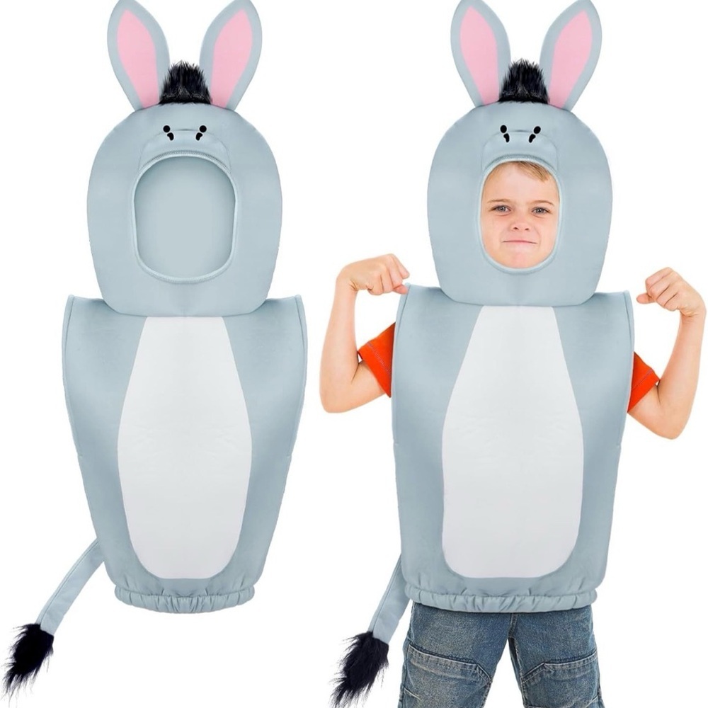 Kids Donkey Costume - Gray and White